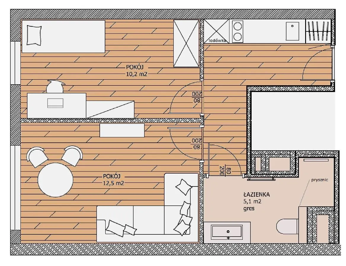 nastrojowy apartament 2 pokojowy 6 min od lotniska Warszawa